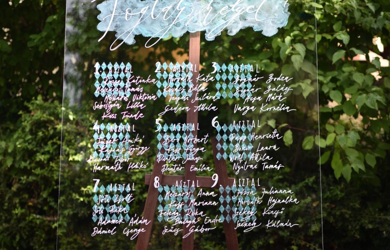 Esküvői programtábla