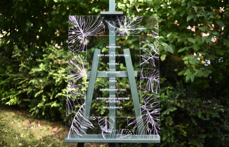 Esküvői programtábla