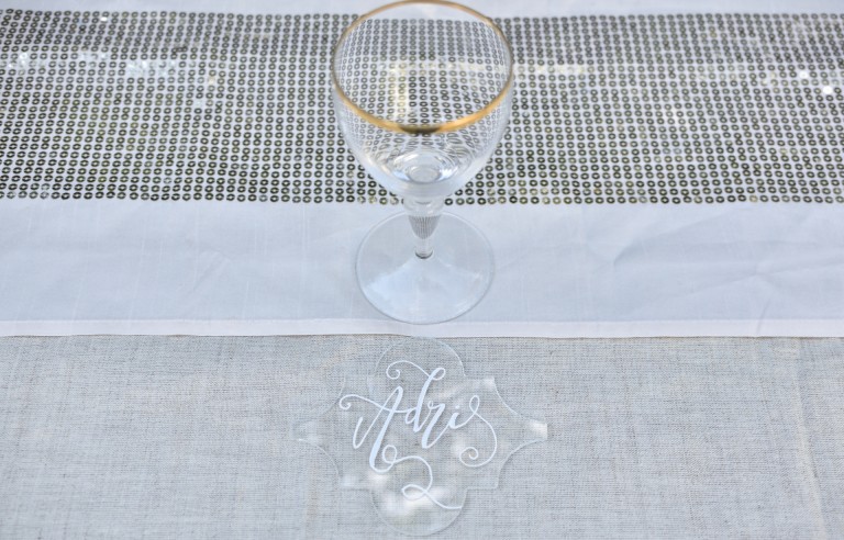 Esküvői névtábla / poháralátét TÖBBFÉLE FORMA