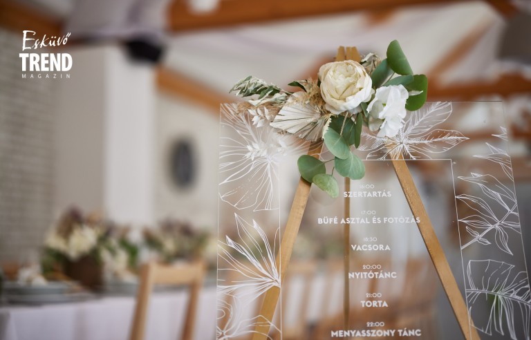 Esküvői programtábla