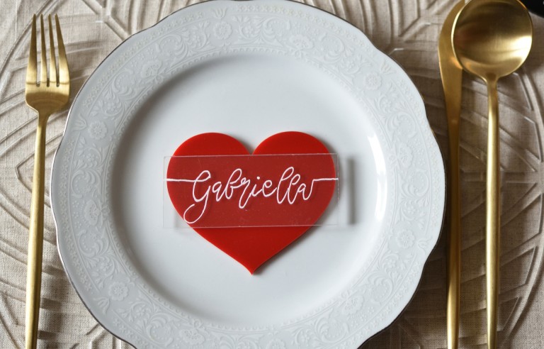 Valentin napi tányéralátét 