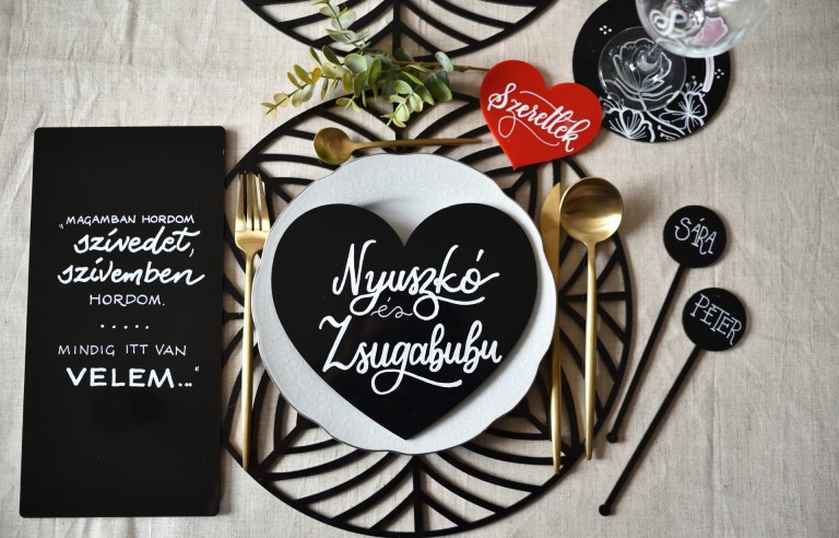 Valentin napi tányéralátét 