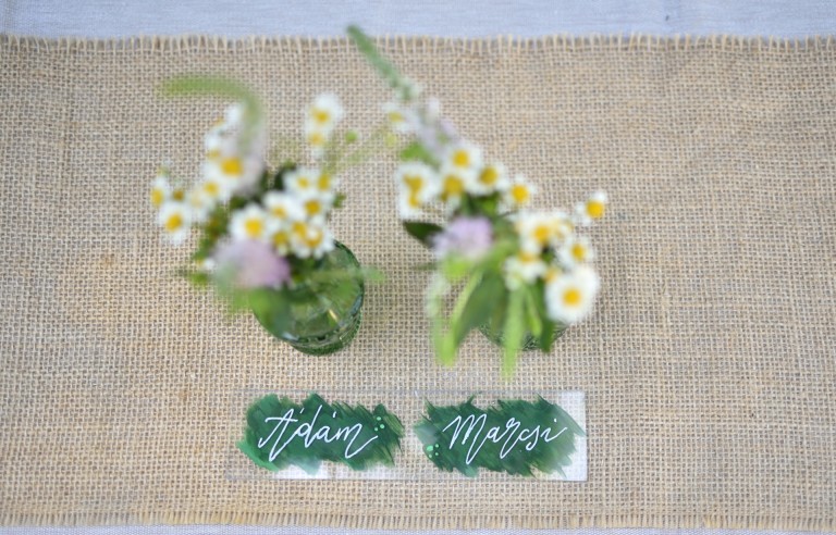 Esküvői névtábla / poháralátét TÖBBFÉLE FORMA