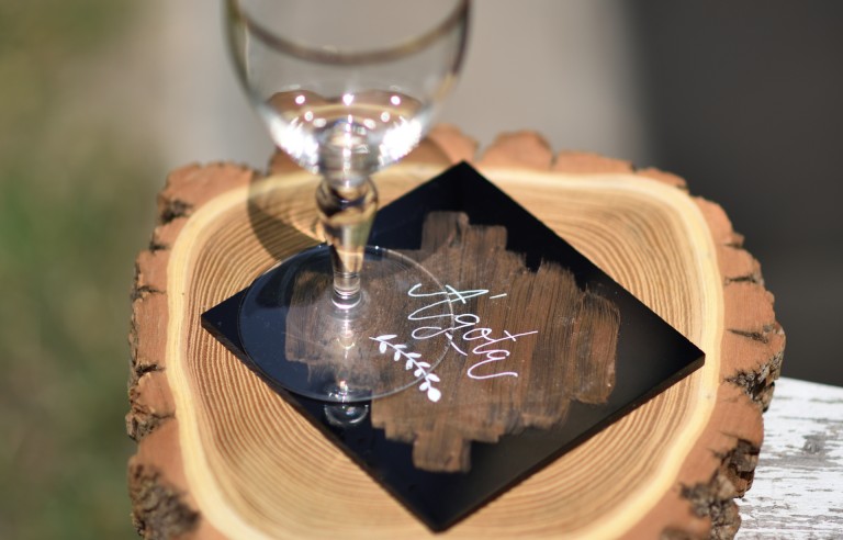 Esküvői névtábla / poháralátét TÖBBFÉLE FORMA