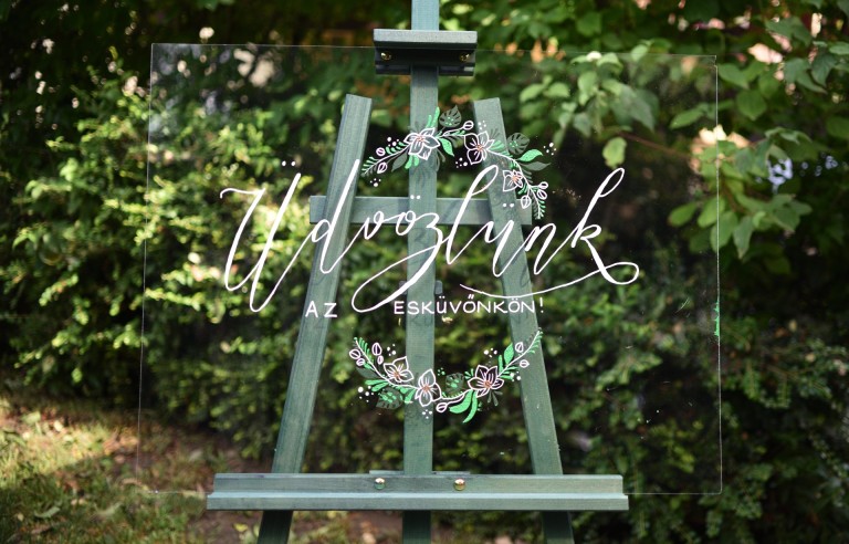 Plexi üdvözlőtábla - többféle