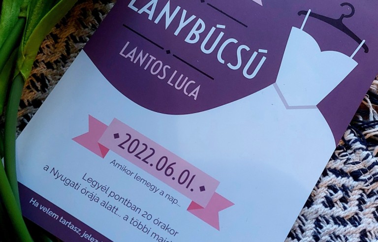 Lánybúcsú plexi meghívó