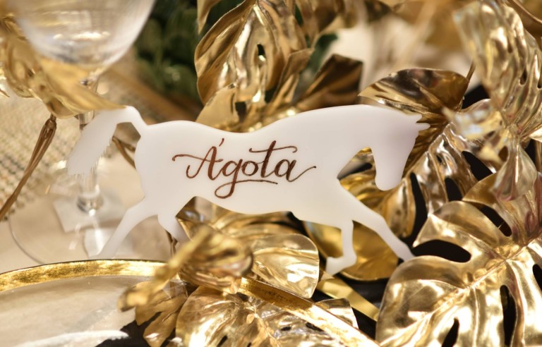 Esküvői névtábla / poháralátét TÖBBFÉLE FORMA