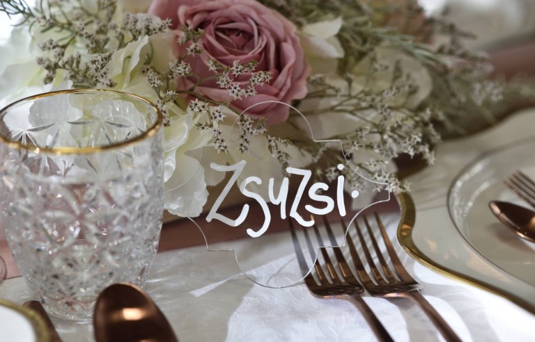 Esküvői névtábla / poháralátét TÖBBFÉLE FORMA