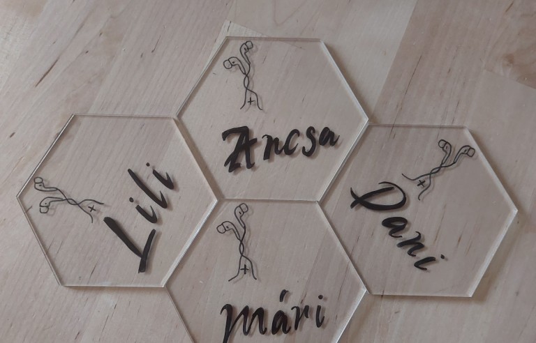 Esküvői névtábla / poháralátét TÖBBFÉLE FORMA