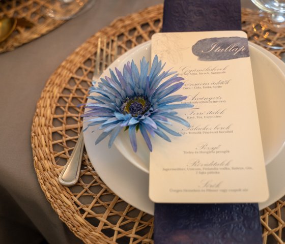 Balatoni kék vacsora dekoráció
